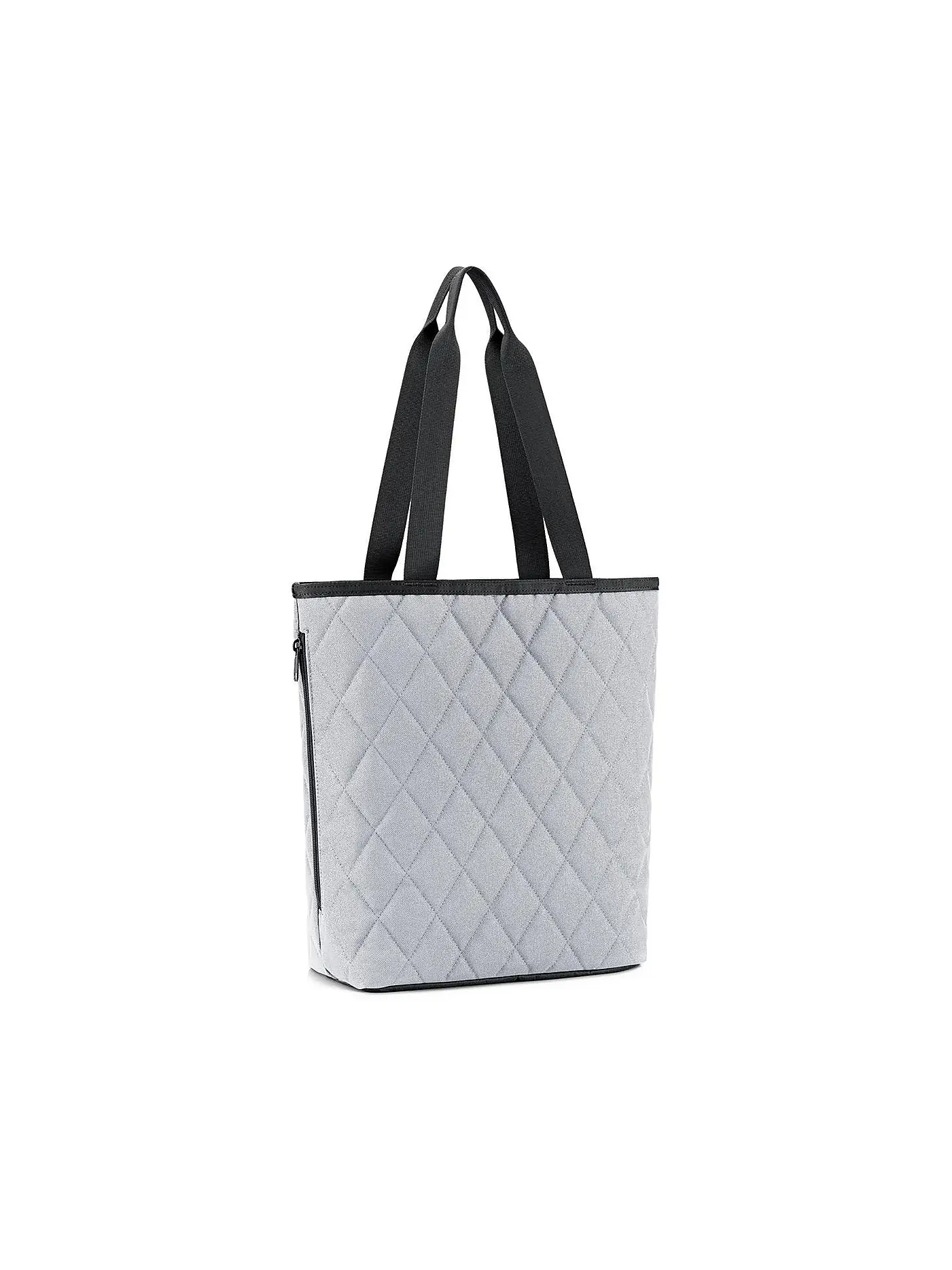 REISENTHEL | Shopper CLASSIC M Rhombus 40x35cm Schwarz / Stepp | hellgrau